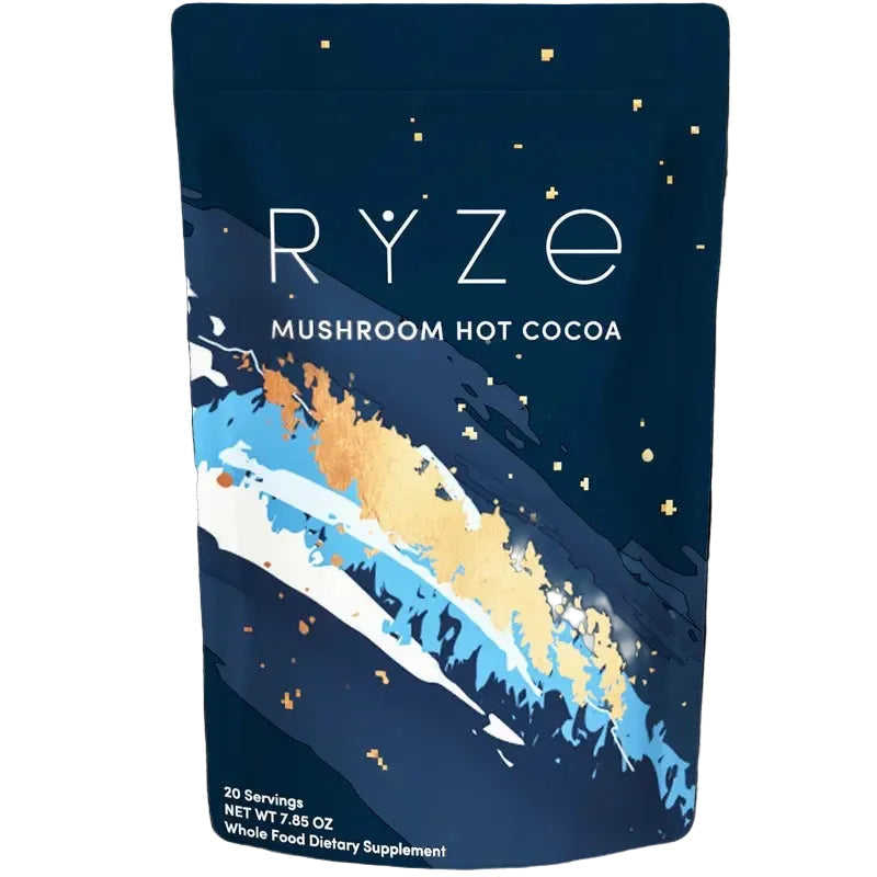 RYZE Mushroom Hot Cocoa with Melatonin – Sleep Support, 20 Servings