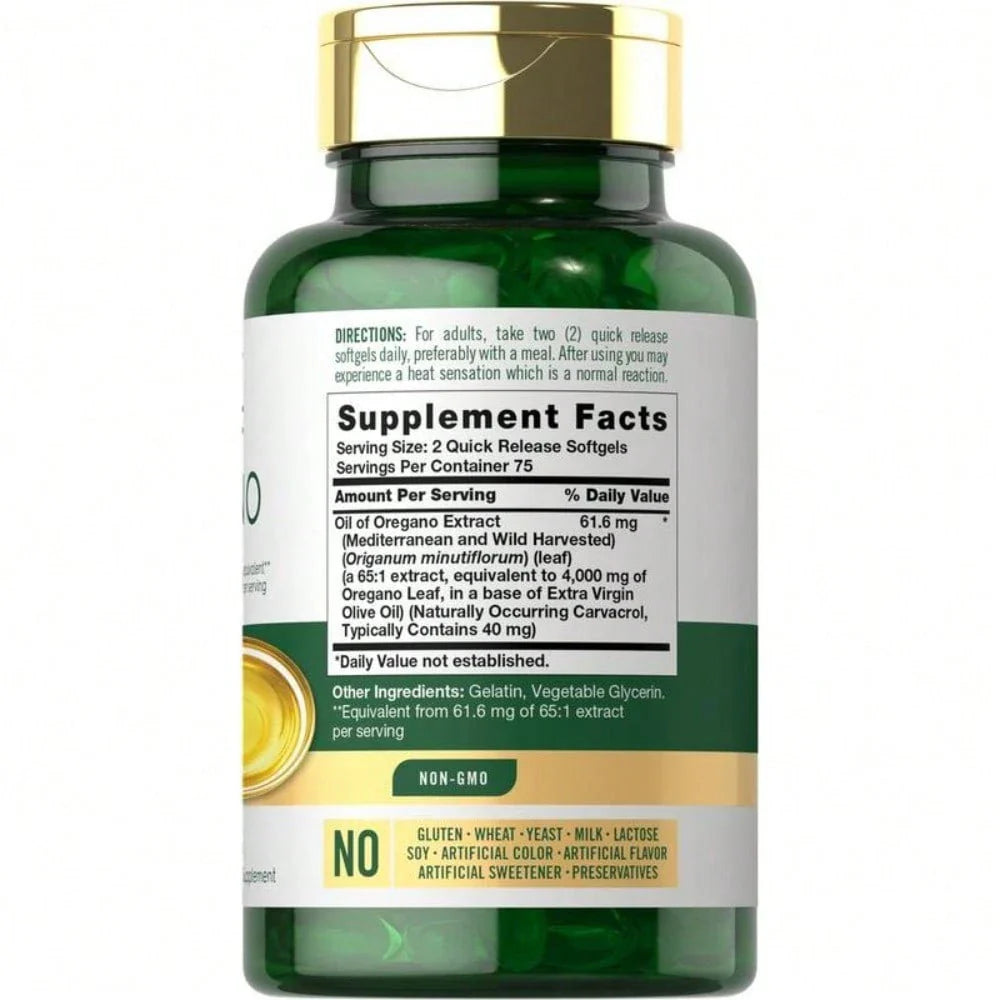 Carlyle Oregano Oil 4000mg – Carvacrol Softgels, 150 Count