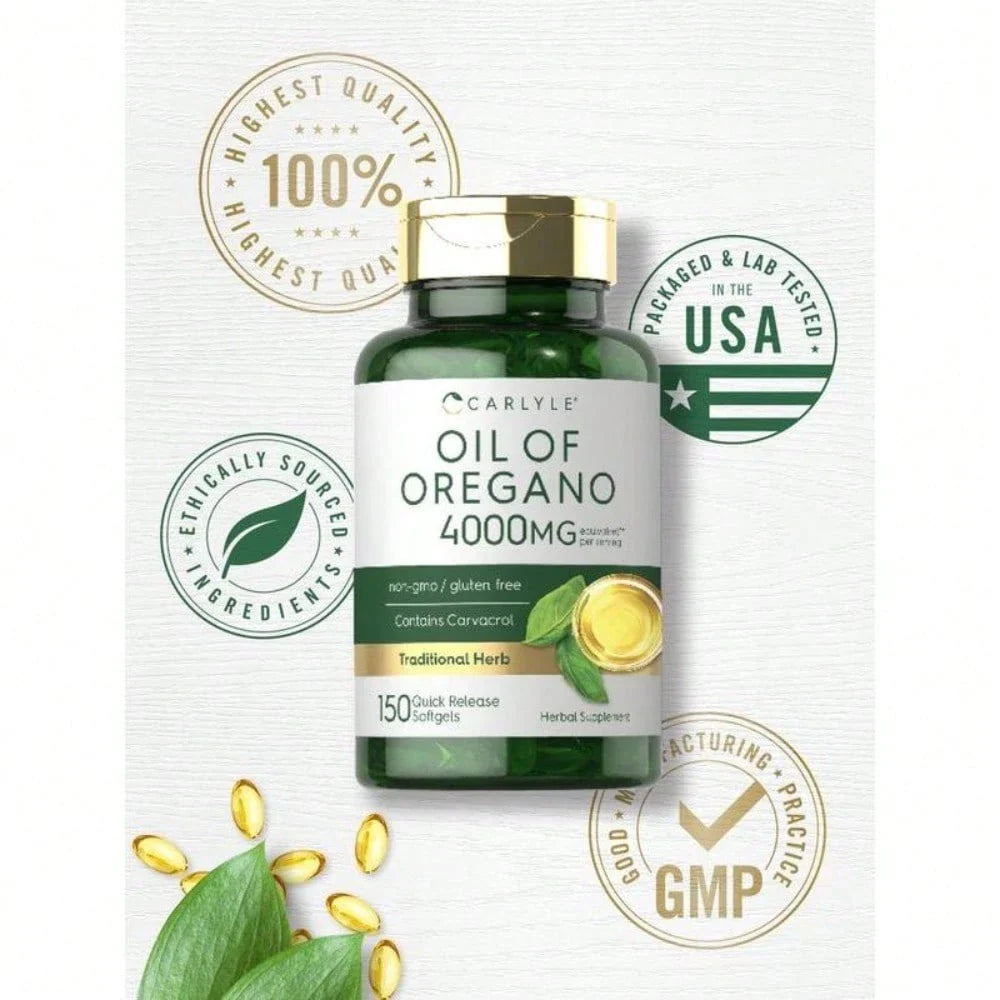 Carlyle Oregano Oil 4000mg – Carvacrol Softgels, 150 Count