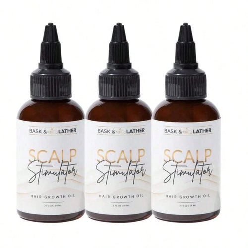 BASK AND LATHER Scalp Stimulator – Rosemary & Mint Hair Growth Oil