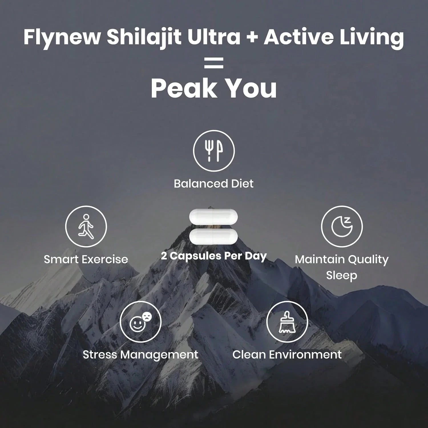 Shilajit For Men Women, Shilajit With Naturally Fulvic Acid & L-Arginine, Himalayan Shilajits For Extra Power, Stamina & Immune Support, Non-GMO, Made In USA, 60 Capsules, 1,300mg Per Serving